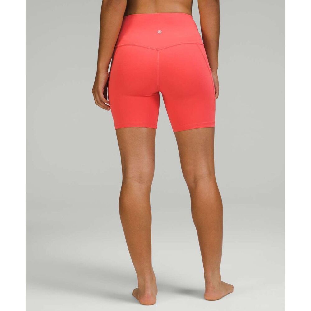 Lululemon Align High-Rise Shorts with Pockets 6" Size 8 Pink Excellent Condition - Picture 7 of 8